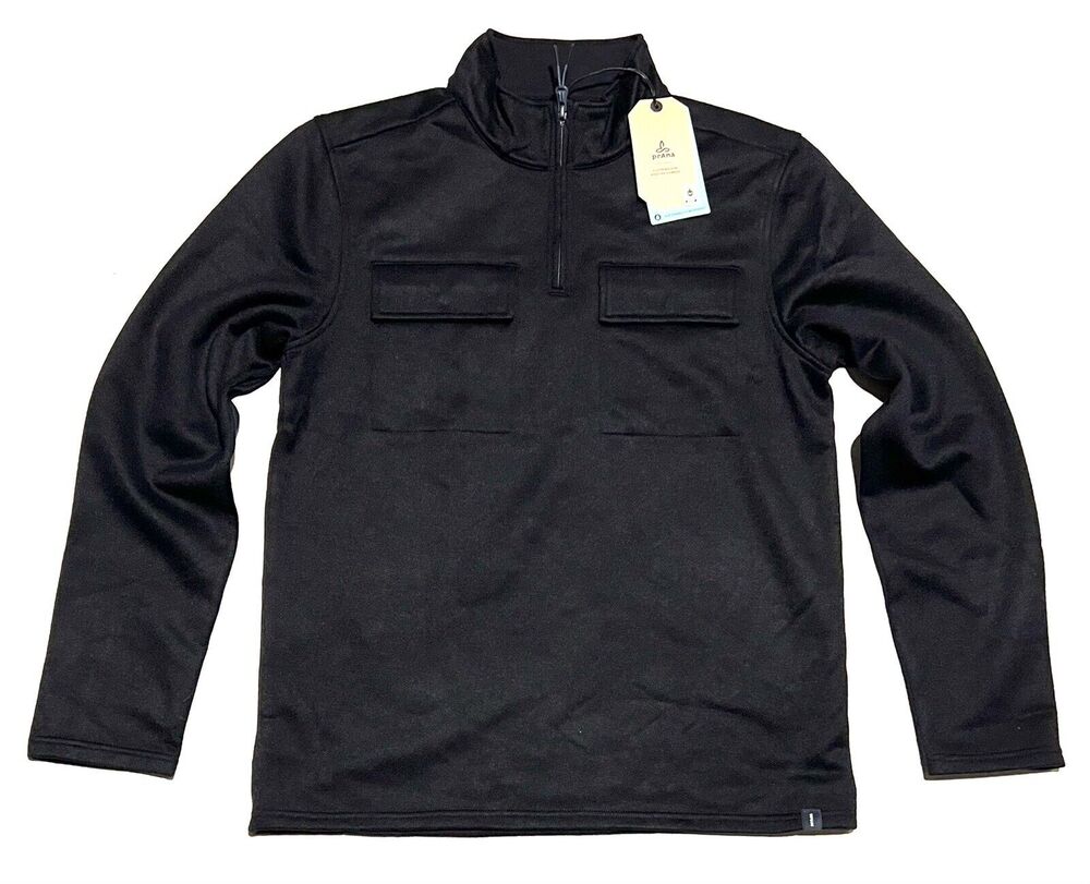 Prana Brookland 1/4-zip Sweater Jacket Mens M Medium Shacket Navy Blue NWT $129